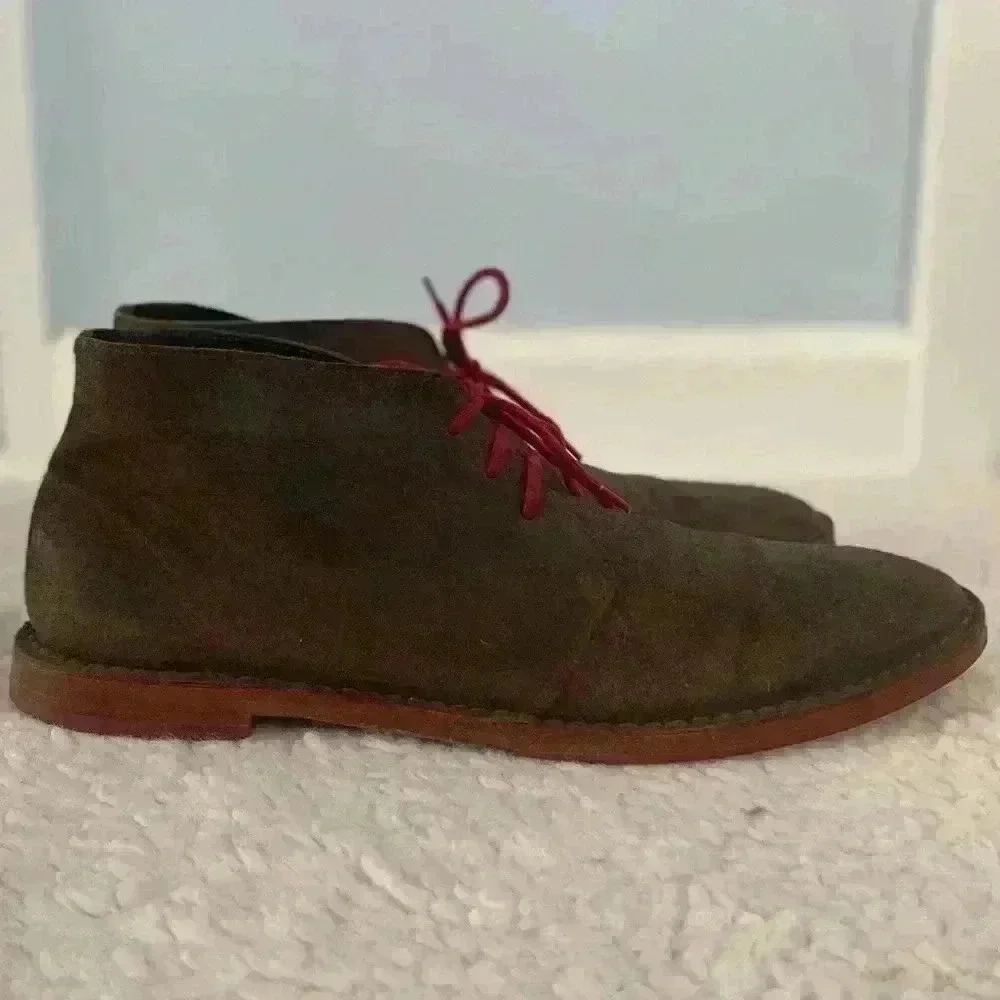Cole Haan Paul Chukka Boots Shoes‎ Mens Size 13 Brown Distressed Suede Lace Up